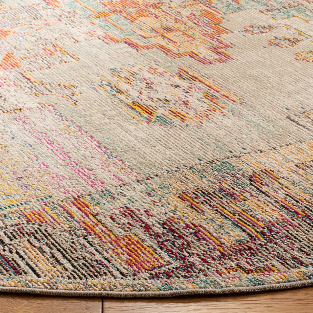 Safavieh Crystal 5'-0" x 5'-0" Rug in Light Grey / Purple