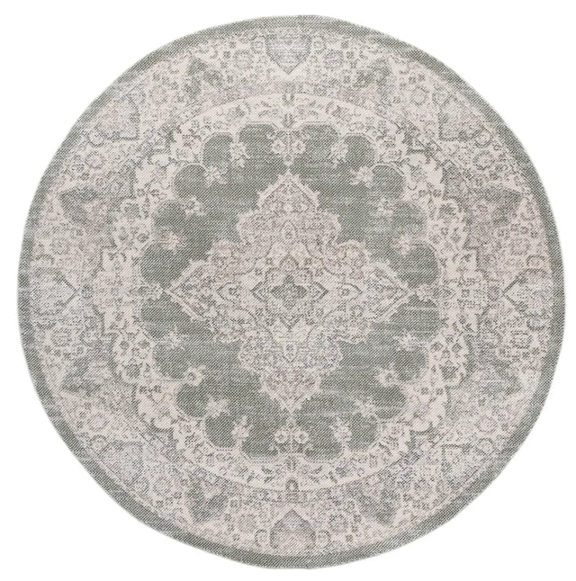 Safavieh Harrison 6'-7" x 6'-7" Rug in Green / Ivory