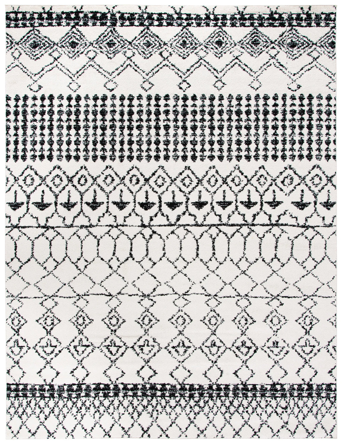 Safavieh Tulum 10'-0" x 13'-0" Rug in Ivory / Black
