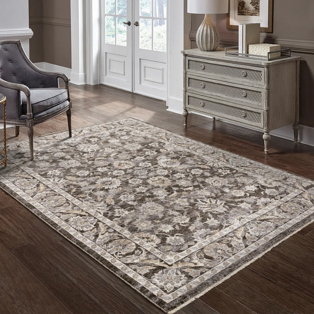 Oriental Weavers Sphinx Maharaja 070N1 Charcoal/Ivory Rugs - room scene