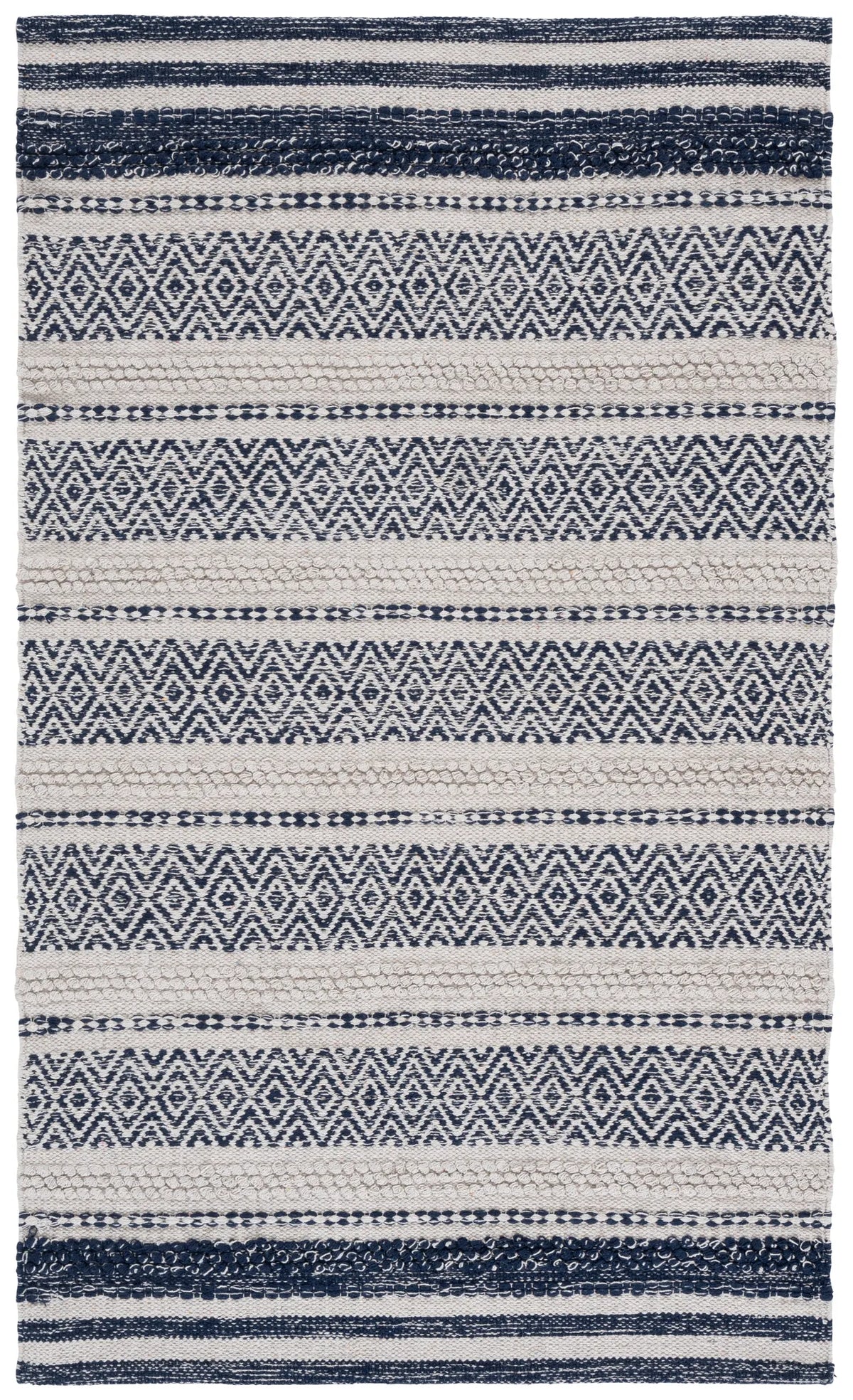 Safavieh Striped Kilim 3'-0" x 5'-0" Rug in Ivory / Navy