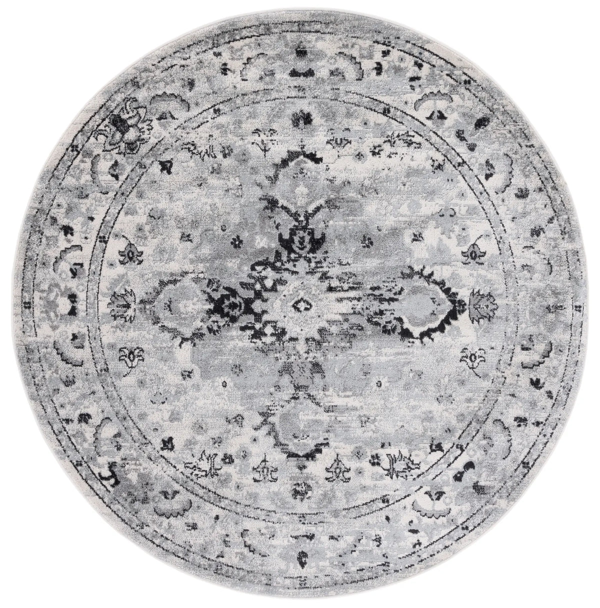 Safavieh Madison 6'-7" x 6'-7" Rug in Grey / Black