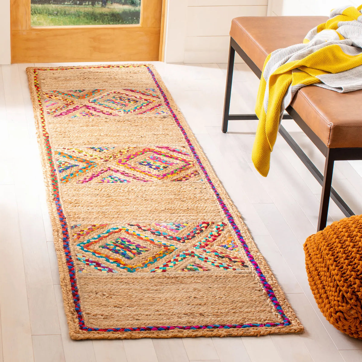 Safavieh Natural Fiber 2'-3" x 8'-0" Rug in Natural / Multi