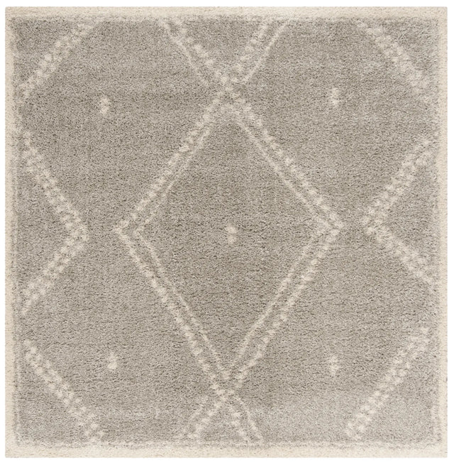 Safavieh Arizona Shag 6'-7" x 6'-7" Rug in Grey / Ivory