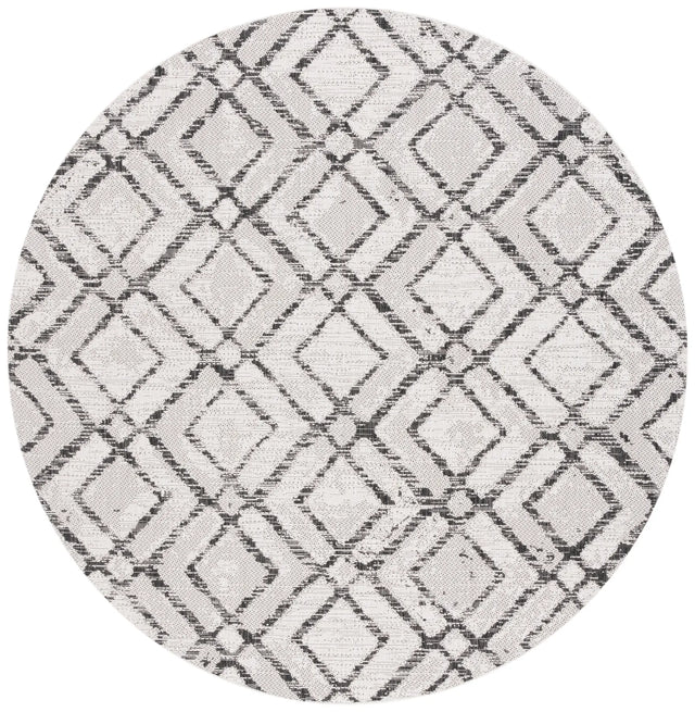 Safavieh Courtyard 6'-7" x 6'-7" Rug in Ivory / Black