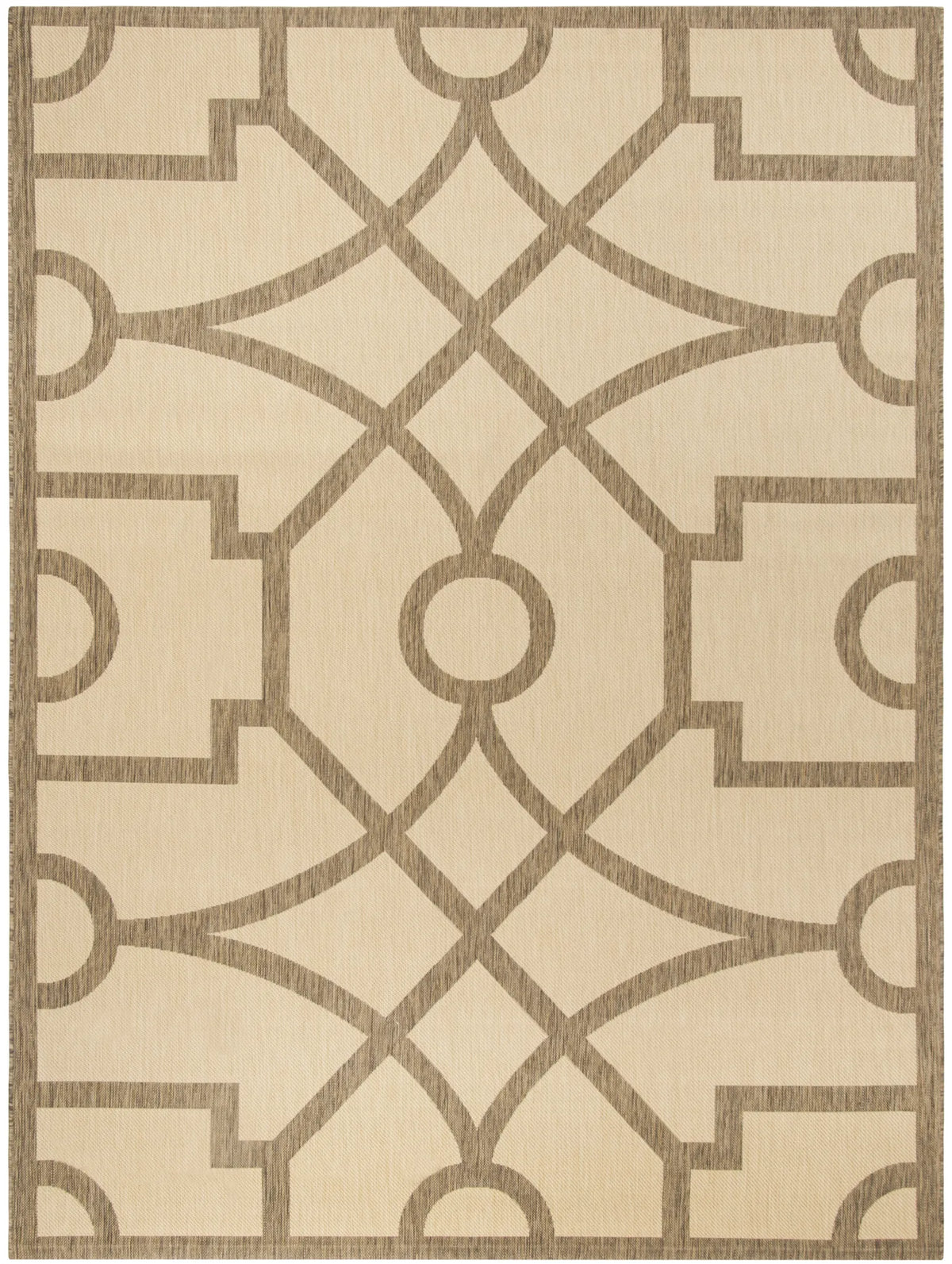 Safavieh Martha Stewart 6'-7" x 9'-6" Rug in Beige / Dark Beig