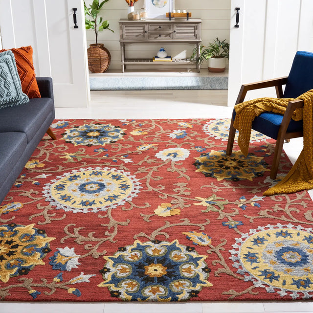 Safavieh Blossom 10'-0" x 14'-0" Rug in Red / Multi