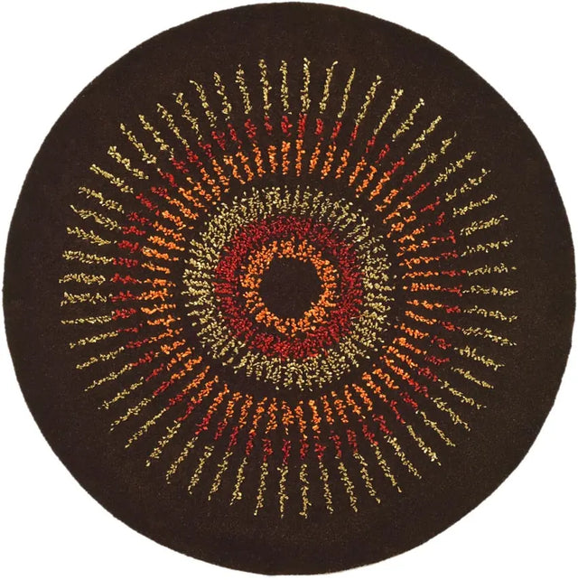 Safavieh Soho 4'-0" x 4'-0" Rug in Brown / Gold