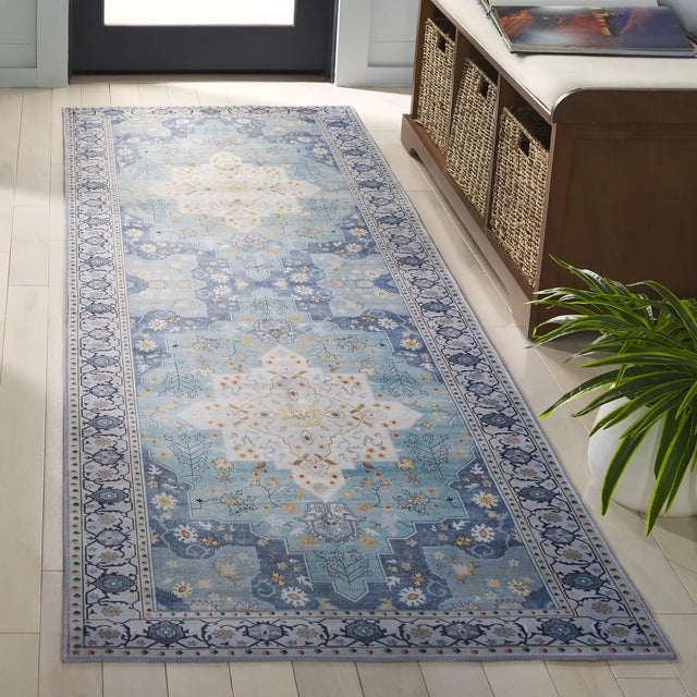 Safavieh Tucson 2'-6" x 8'-0" Rug in Aqua / Light Blue