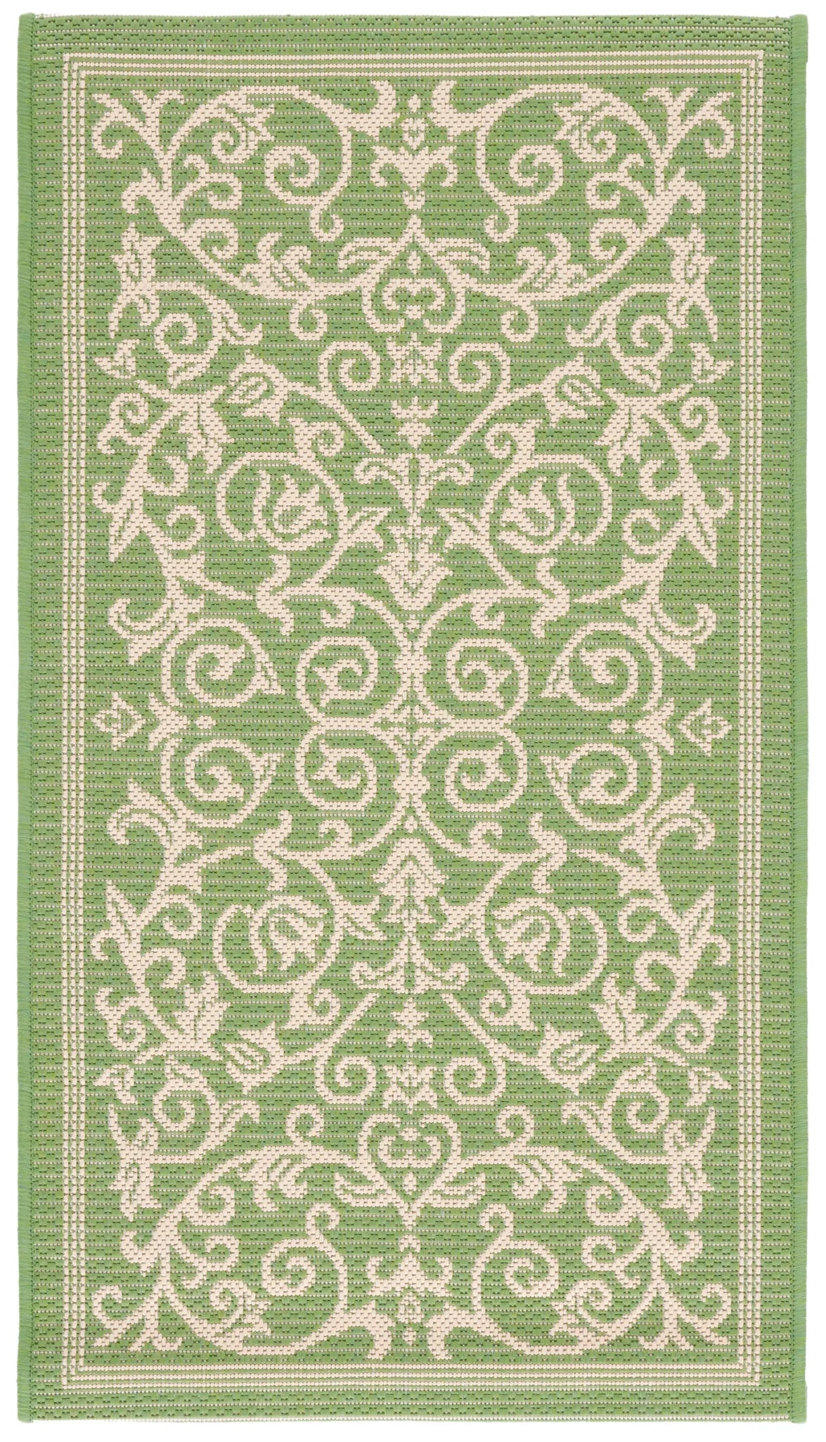 Safavieh Courtyard 2'-0" x 3'-7" Rug in Olive / Natural