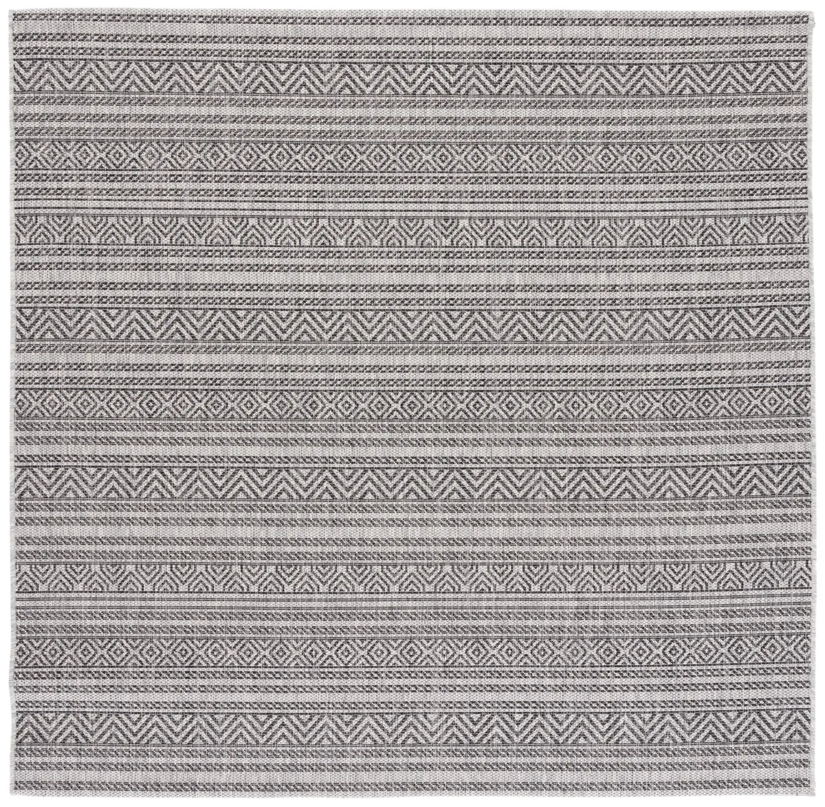 Safavieh Courtyard 6'-7" x 6'-7" Rug in Black / Grey