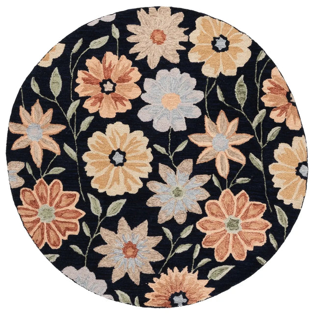 Safavieh Jardin 6'-0" x 6'-0" Rug in Black / Green