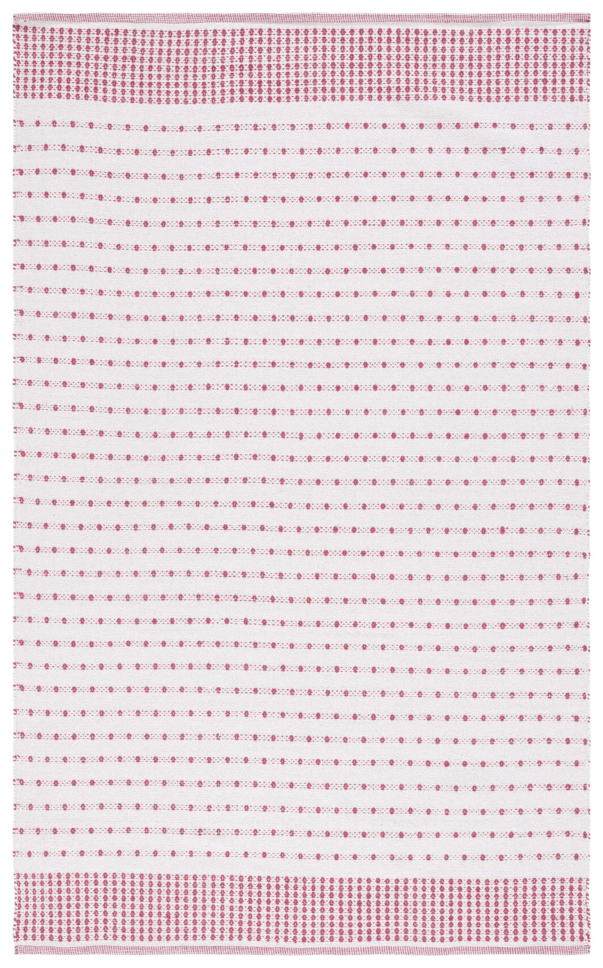 Safavieh Montauk 4'-0" x 6'-0" Rug in Red / Ivory
