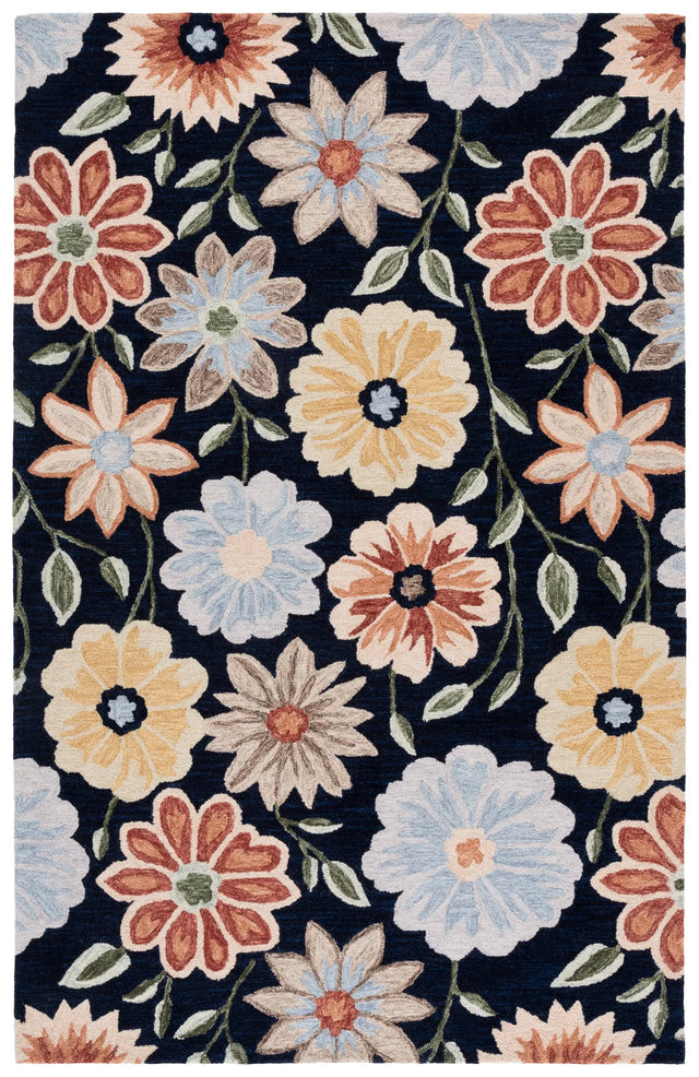 Safavieh Jardin 4'-0" x 6'-0" Rug in Black / Green