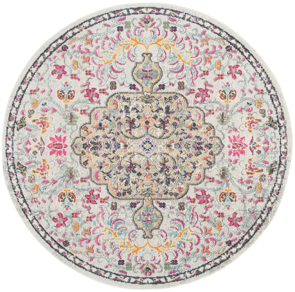 Safavieh Madison 5'-0" x 5'-0" Rug in Grey / Gold