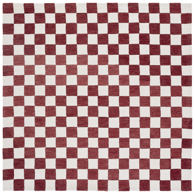 Safavieh Ebony 6'-0" x 6'-0" Rug in Red / Ivory
