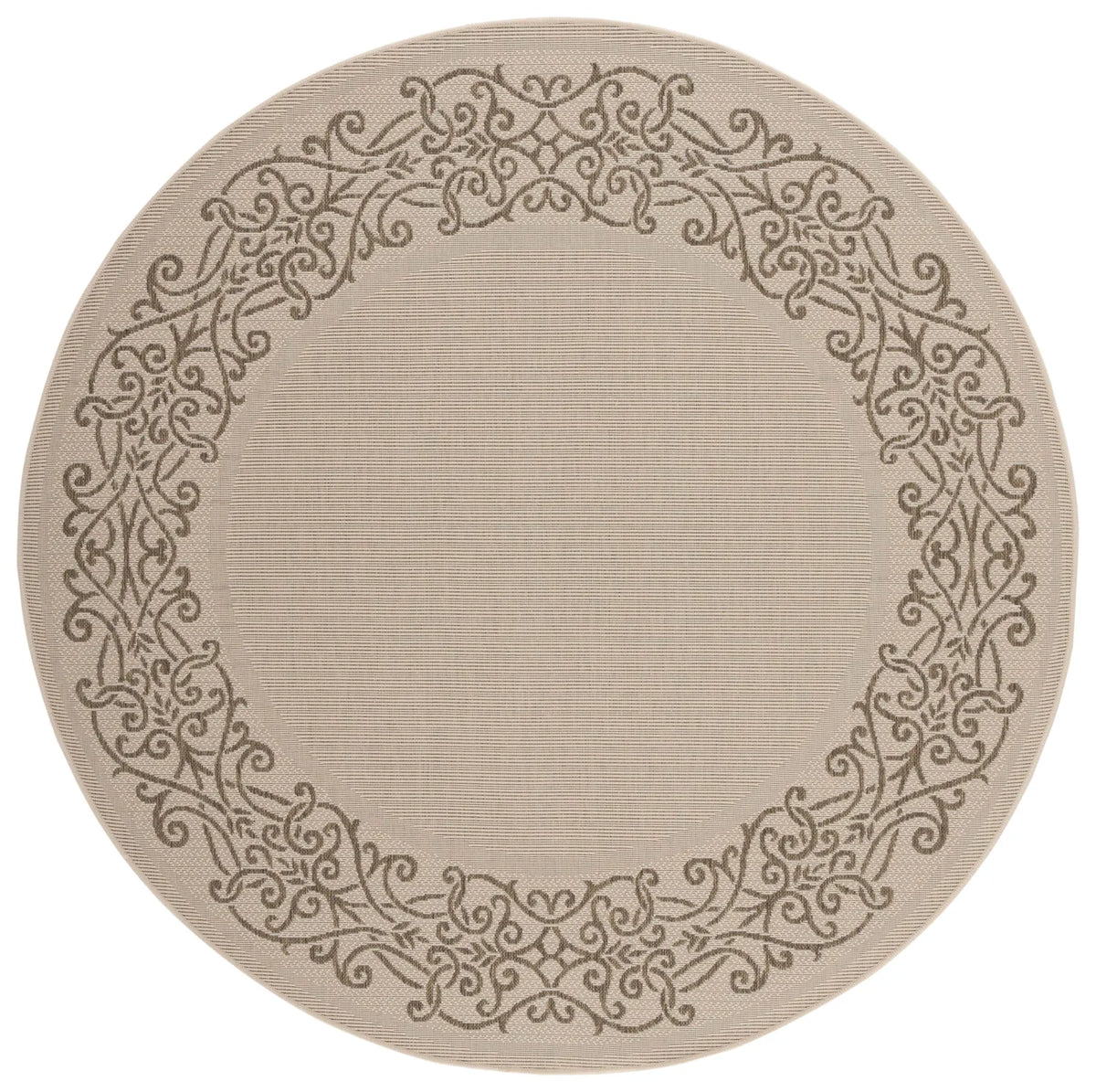 Safavieh Courtyard 6'-7" x 6'-7" Rug in Natural / Brown