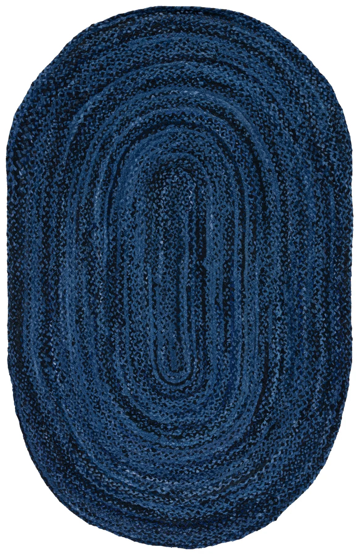 Safavieh Braided 5'-0" x 8'-0" Rug in Navy / Black