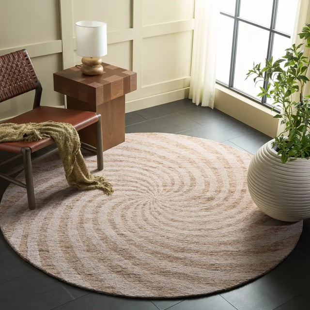 Safavieh Novelty 6'-0" x 6'-0" Rug in Light Brown / Ivory