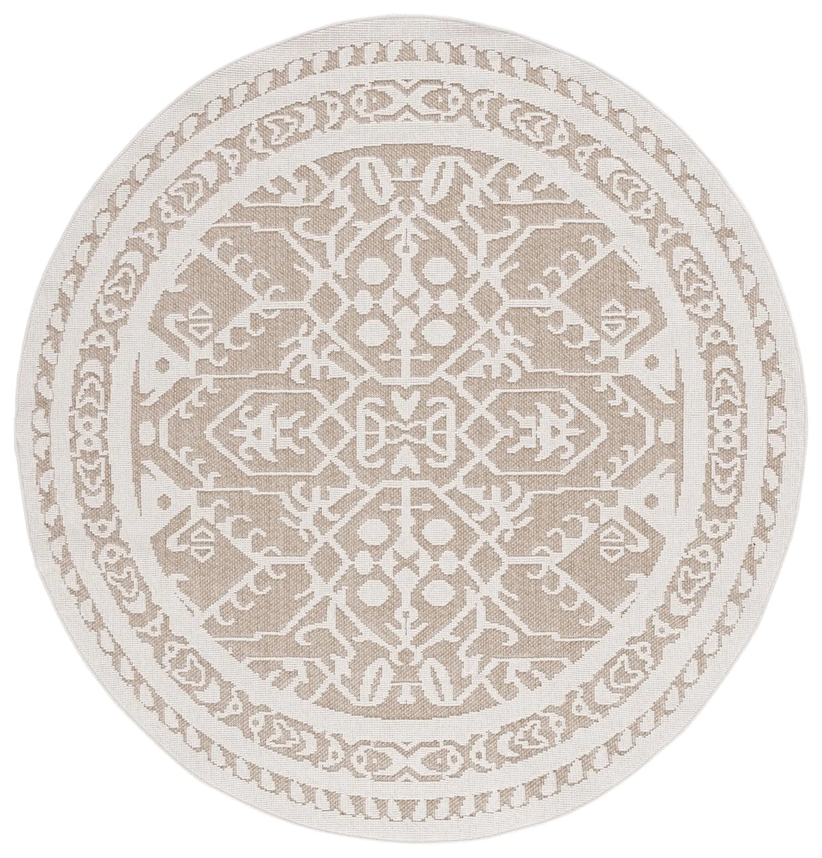 Safavieh Global 6'-7" x 6'-7" Rug in Beige / Light Beige