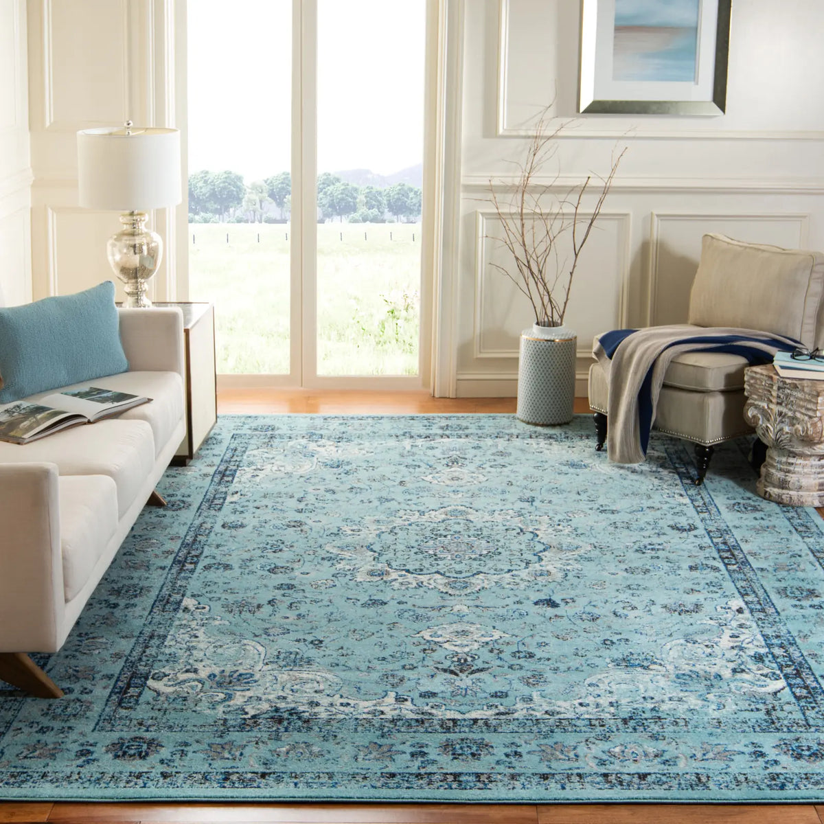 Safavieh Evoke 10'-0" x 14'-0" Rug in Light Blue / Light Blue