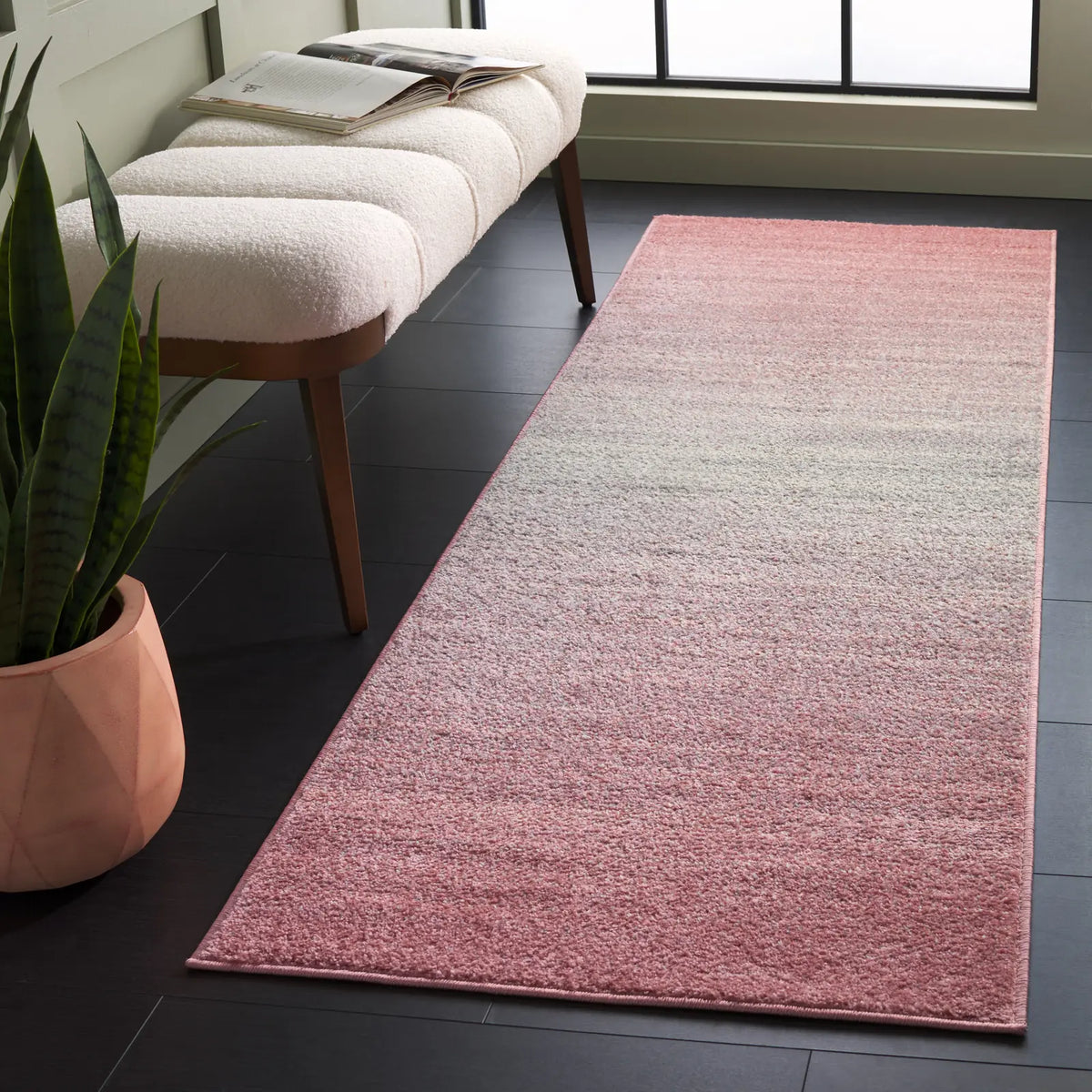 Safavieh Adirondack 2'-6" x 8'-0" Rug in Blush / Grey
