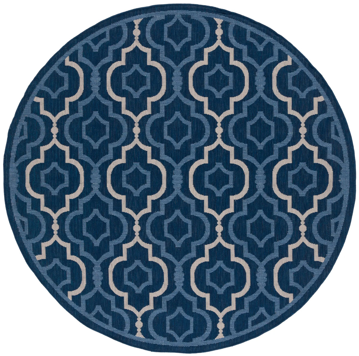 Safavieh Courtyard 6'-7" x 6'-7" Rug in Navy / Beige