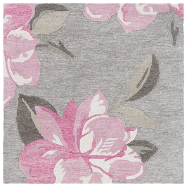 Safavieh Jardin 6'-0" x 6'-0" Rug in Grey / Pink
