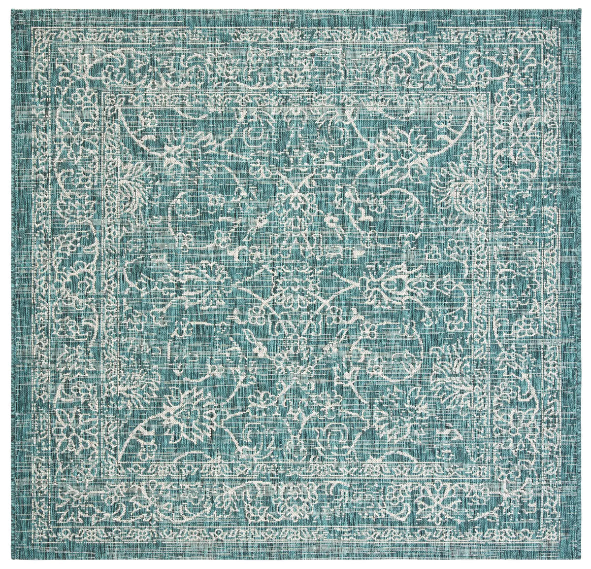 Safavieh Courtyard 5'-3" x 5'-3" Rug in Turquoise