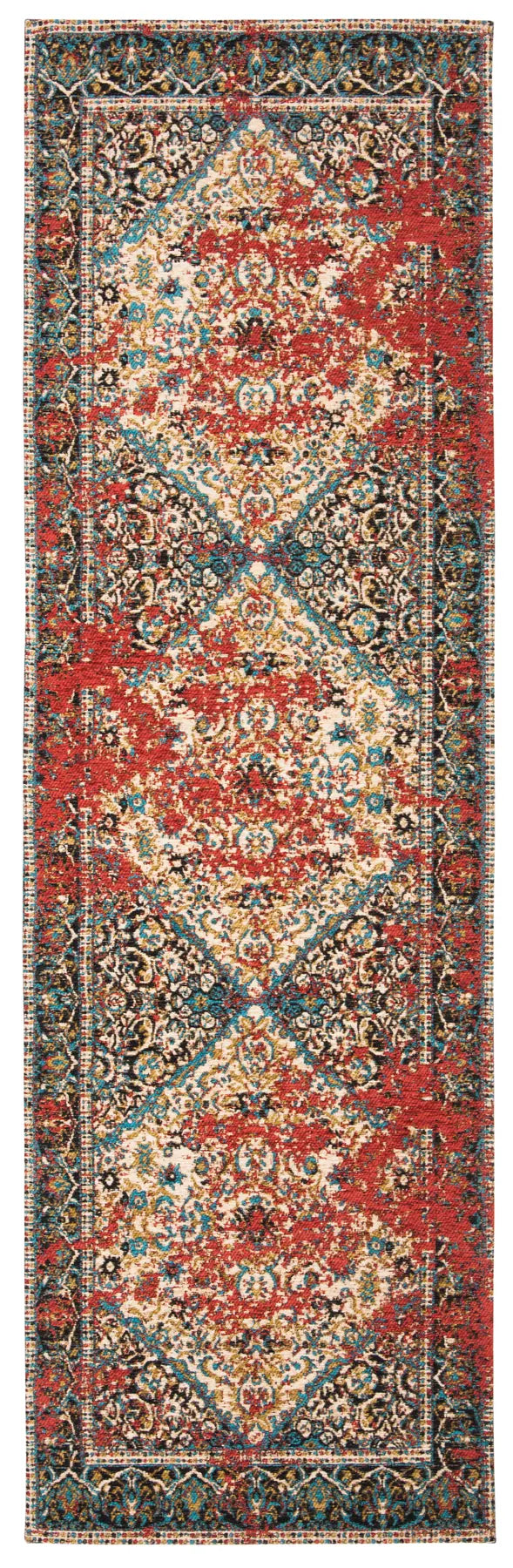 Safavieh Classic Vintage 2'-3" x 8'-0" Rug in Red / Charcoal
