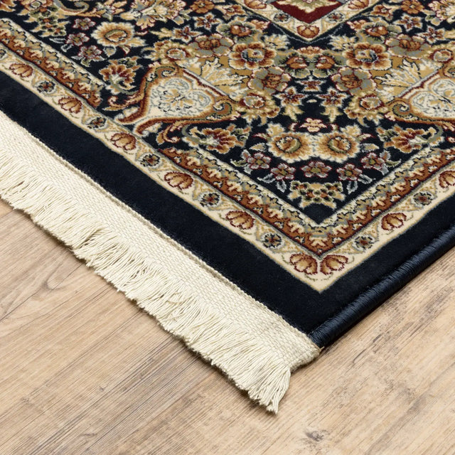 Oriental Weavers Sphinx Masterpiece 1802B Navy/ Multi Rugs - corner detail