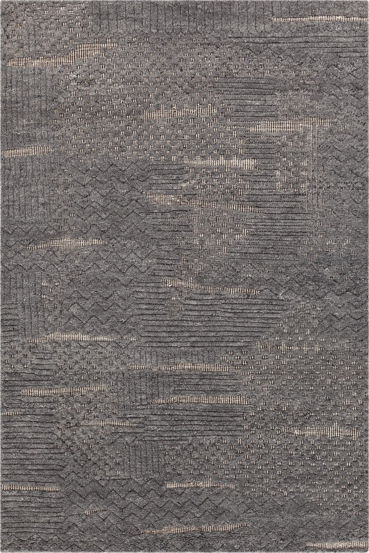Chandra Keeley KEE-57000 Gray rug, flat view