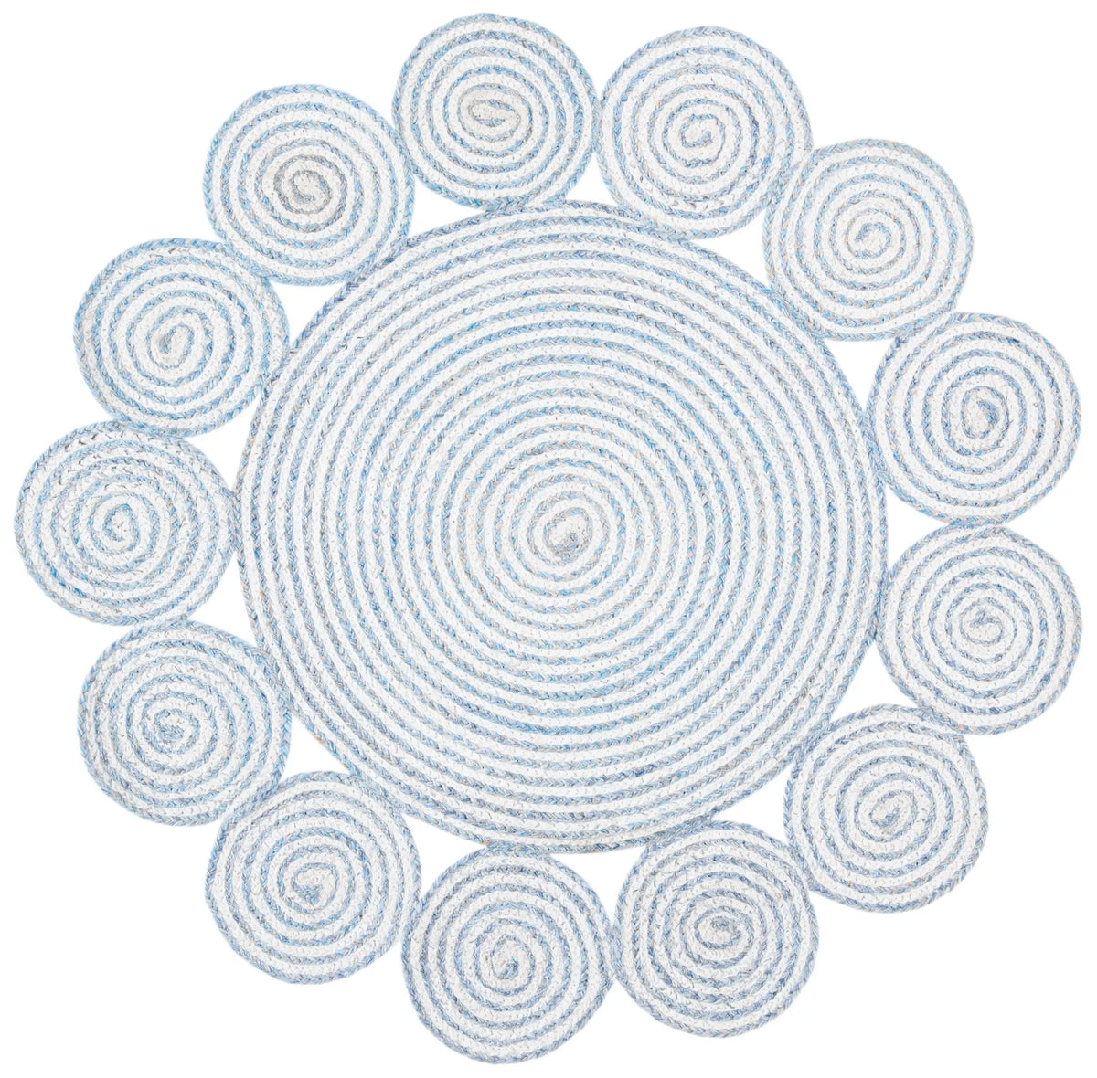 Safavieh Cape Cod 3'-0" x 3'-0" Rug in Blue / Ivory