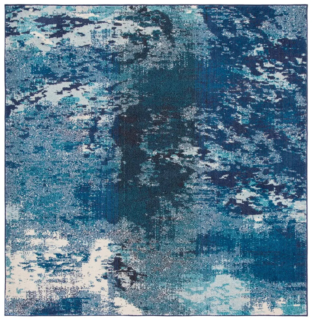 Safavieh Madison 6'-7" x 6'-7" Rug in Navy / Ivory