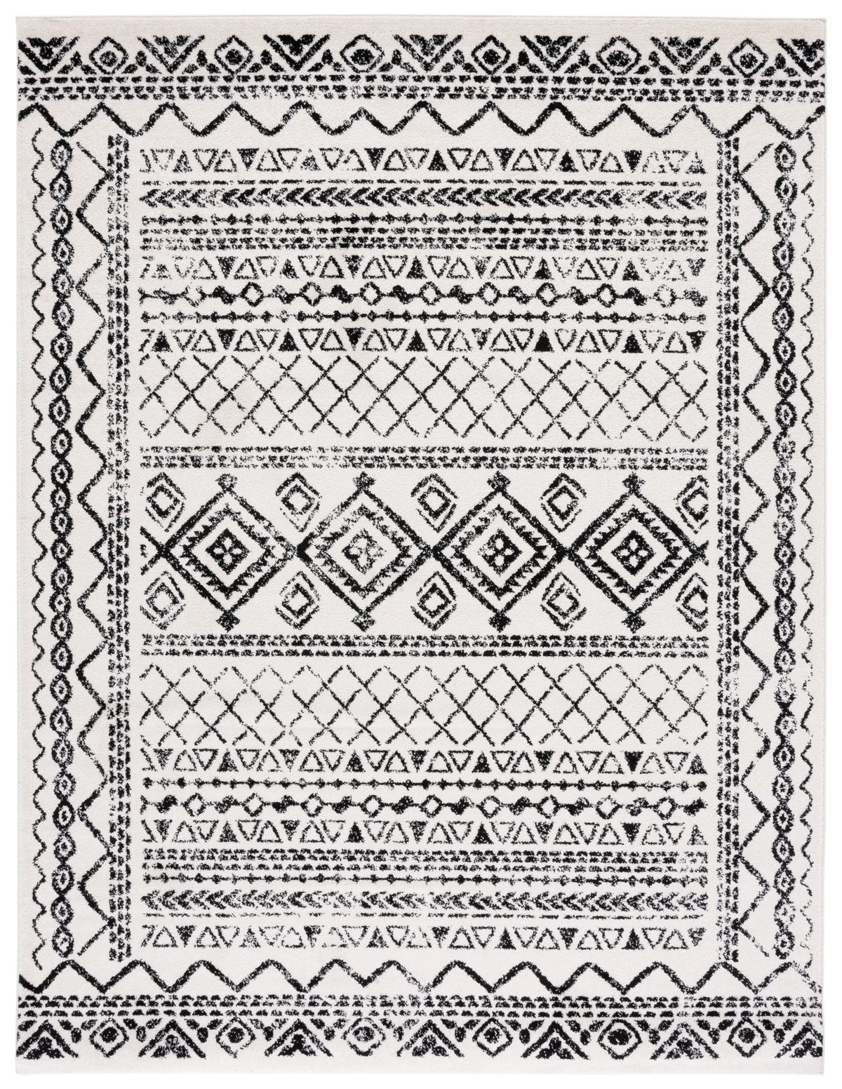 Safavieh Tulum 10'-0" x 13'-0" Rug in Ivory / Black