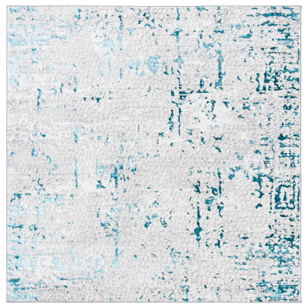 Safavieh Amelia 6'-7" x 6'-7" Rug in Grey / Turquoise