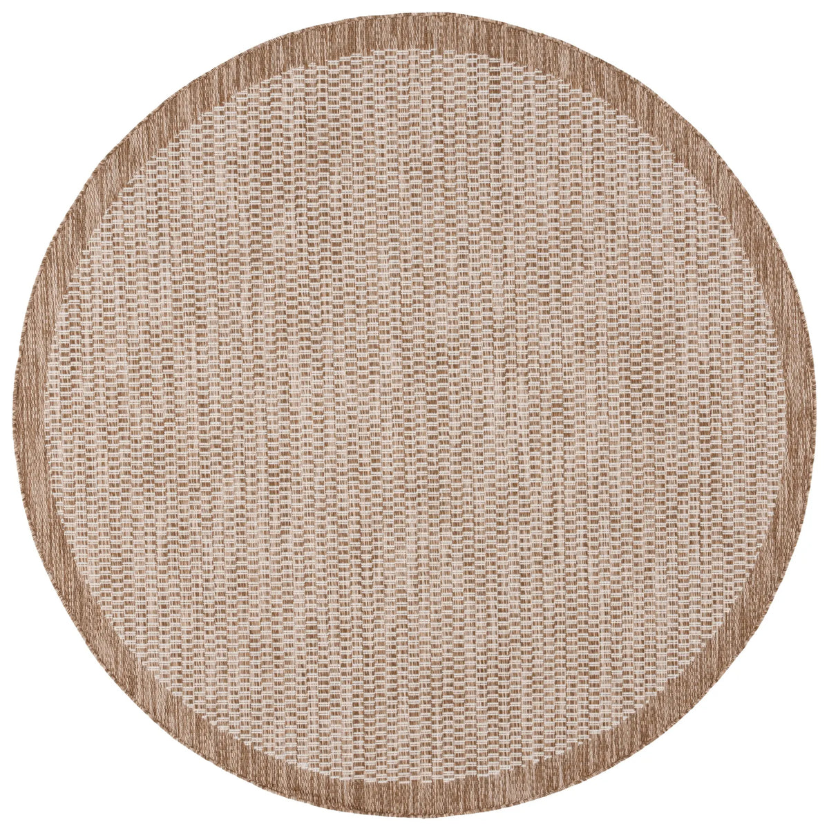 Safavieh Beach House 6'-7" x 6'-7" Rug in Brown / Ivory