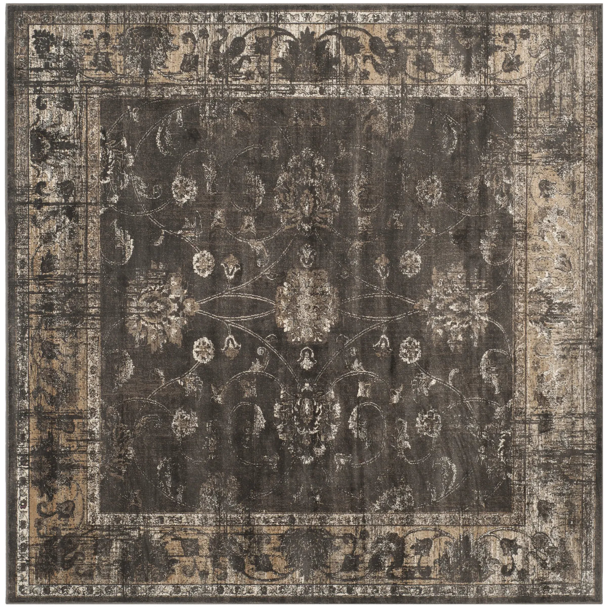 Safavieh Vintage 6'-0" x 6'-0" Rug in Soft Anthracite