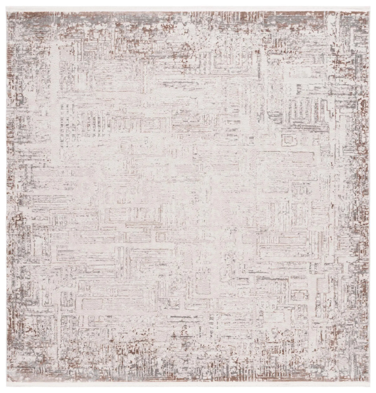 Safavieh Diamond 6'-7" x 6'-7" Rug in Beige / Grey Brown