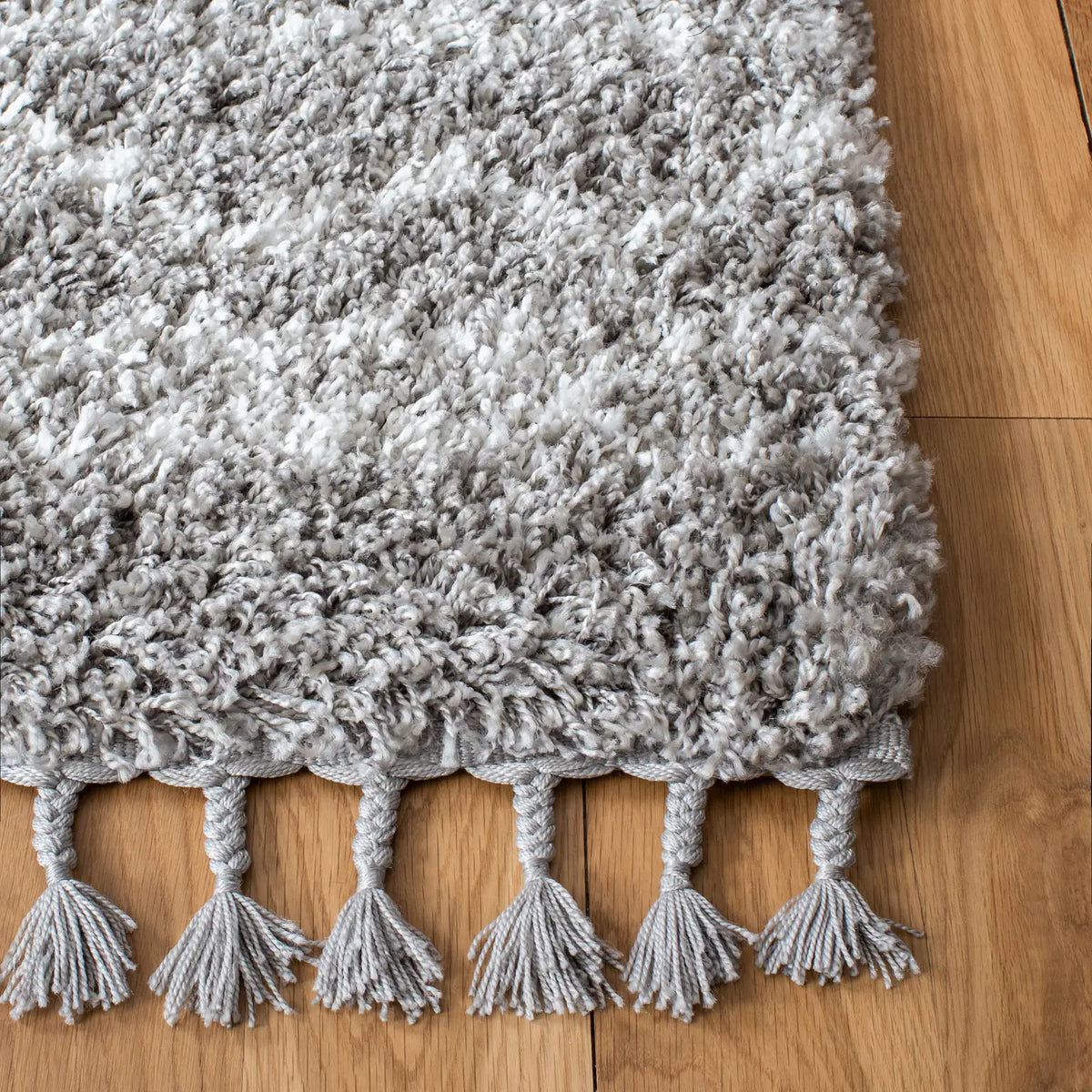 Safavieh Pro Lux Shag 400 4'-0" x 6'-0" Rug in Grey / Ivory