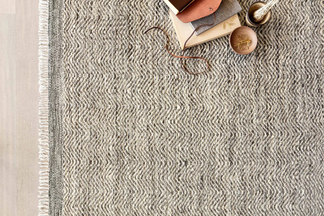Loloi Omen Ome-01 Grey Rugs - styled aerial 1