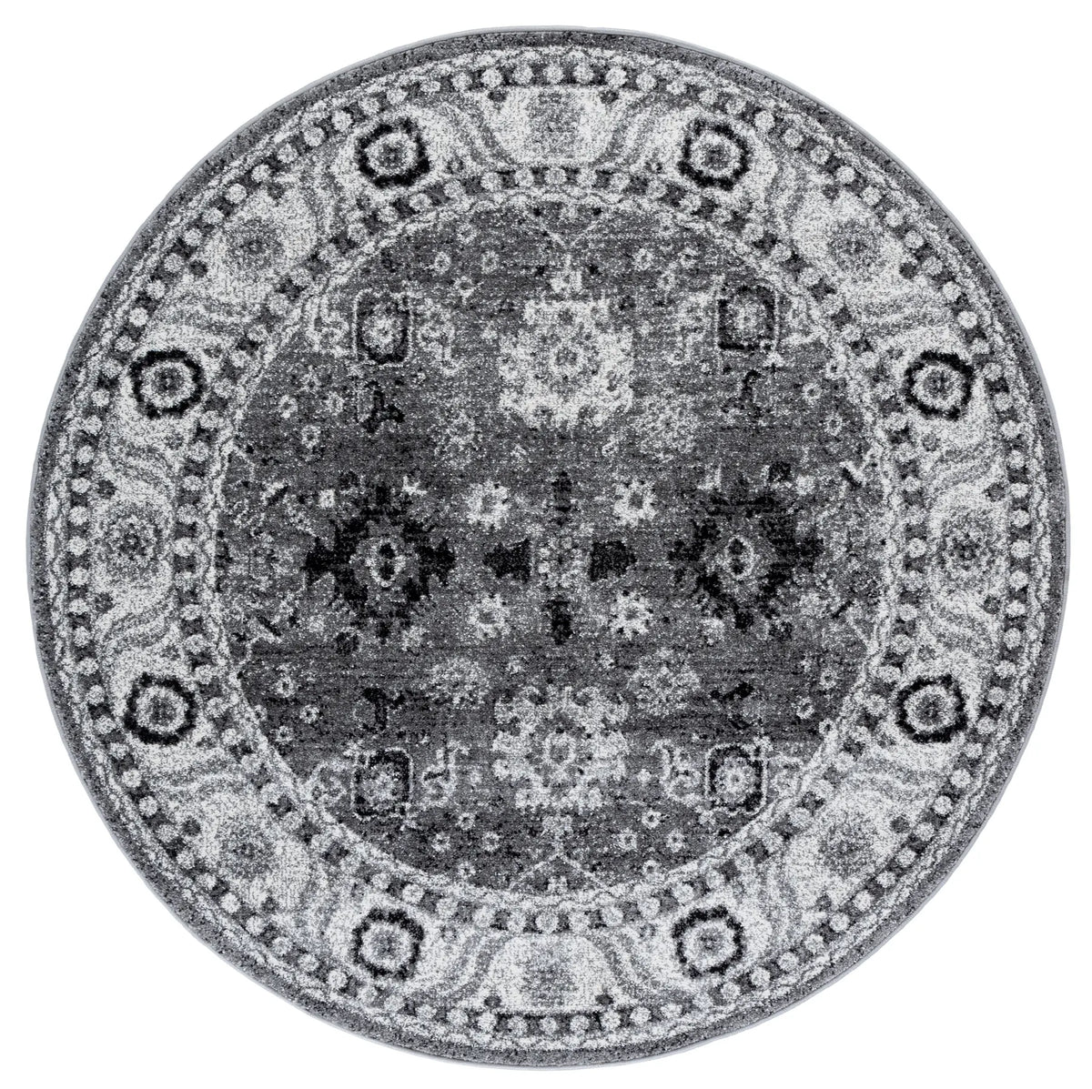 Safavieh Vintage Hamadan 5'-3" x 5'-3" Rug in Grey / Black