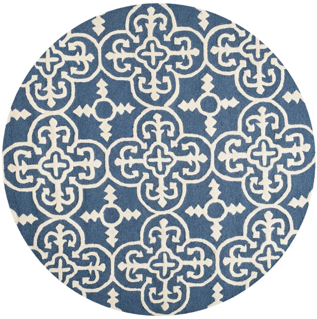 Safavieh Cambridge 6'-0" x 6'-0" Rug in Navy / Ivory