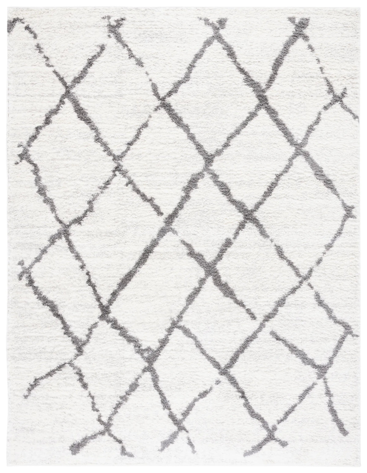 Safavieh Berber Shag 10'-0" x 14'-0" Rug in Cream / Light Grey