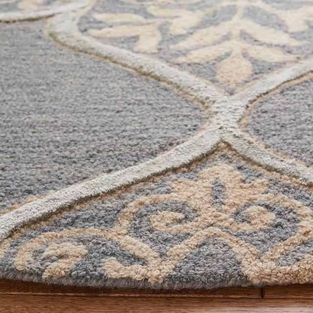 Safavieh Dip Dye 5'-0" x 5'-0" Rug in Slate / Beige