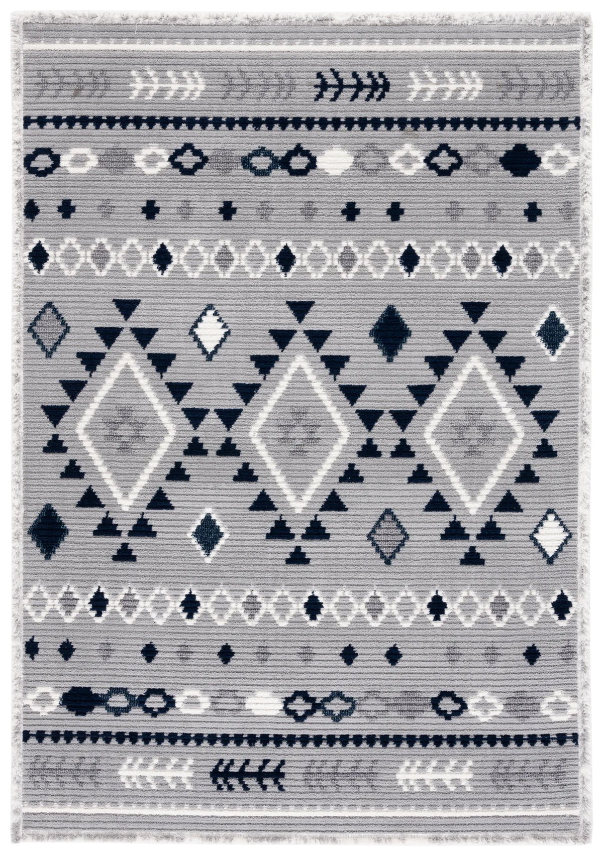Safavieh Marrakesh 4'-0" x 6'-0" Rug in Grey / Navy
