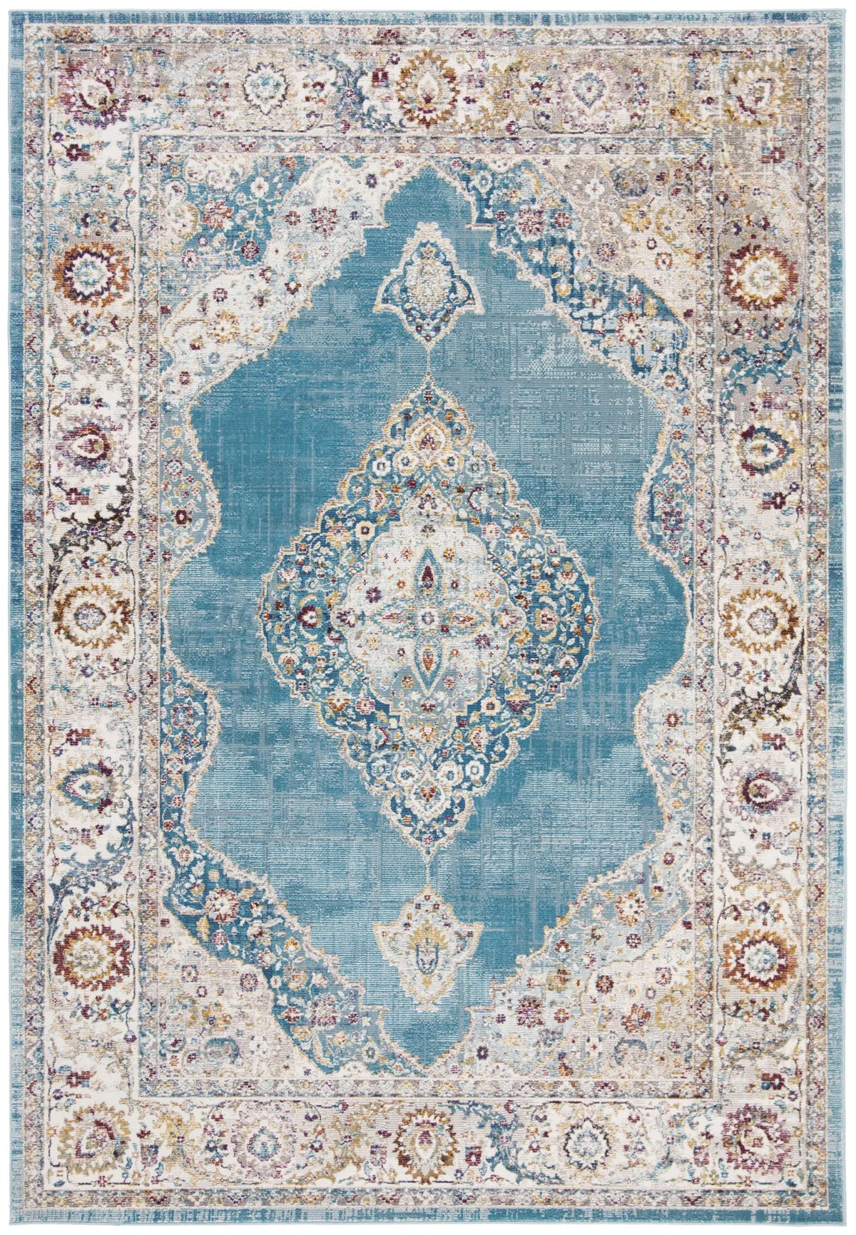 Safavieh Aria 4'-0" x 6'-0" Rug in Ivory / Navy