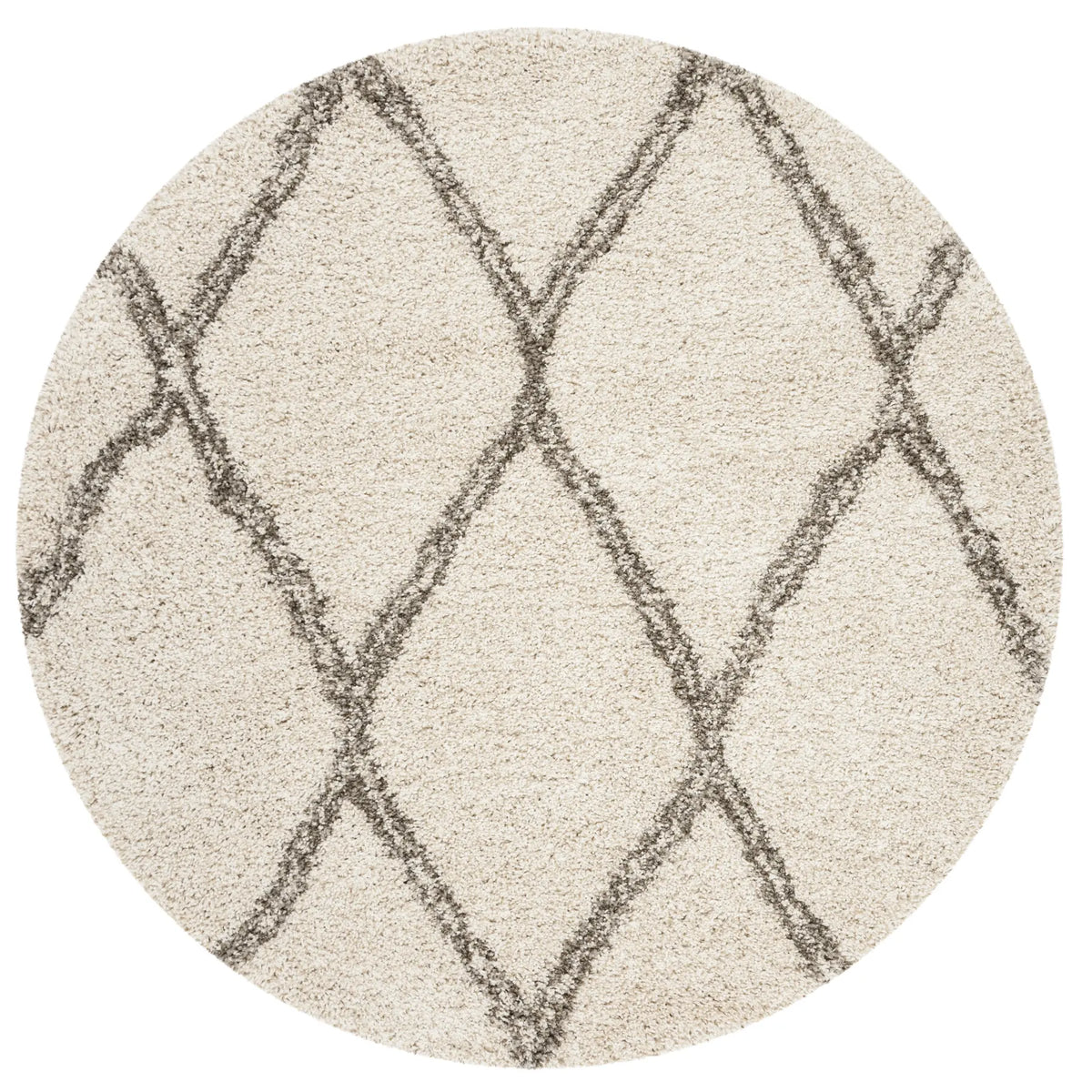 Safavieh Hudson Shag 5'-0" x 5'-0" Rug in Ivory / Grey