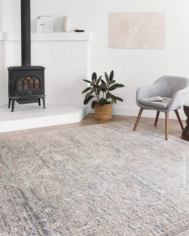 Loloi Lucia Luc-01 Grey / Sunset Rugs - room scene 1