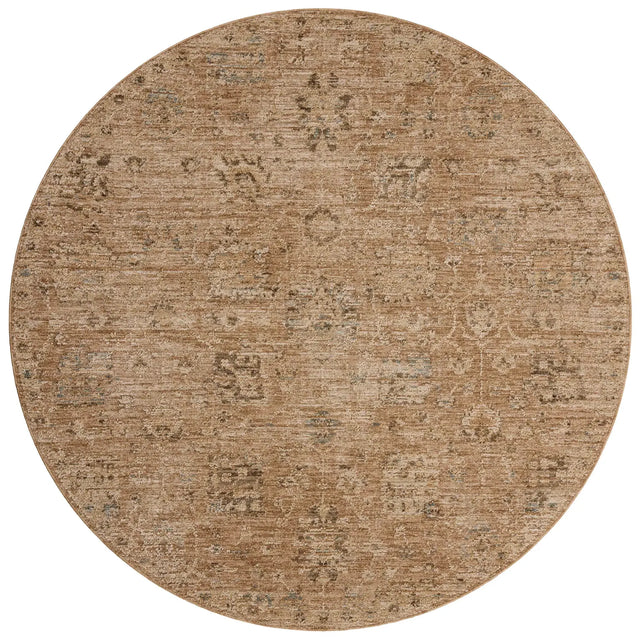 Loloi Willa WIA-01 Clay / Multi Power Loomed Rug - round flat